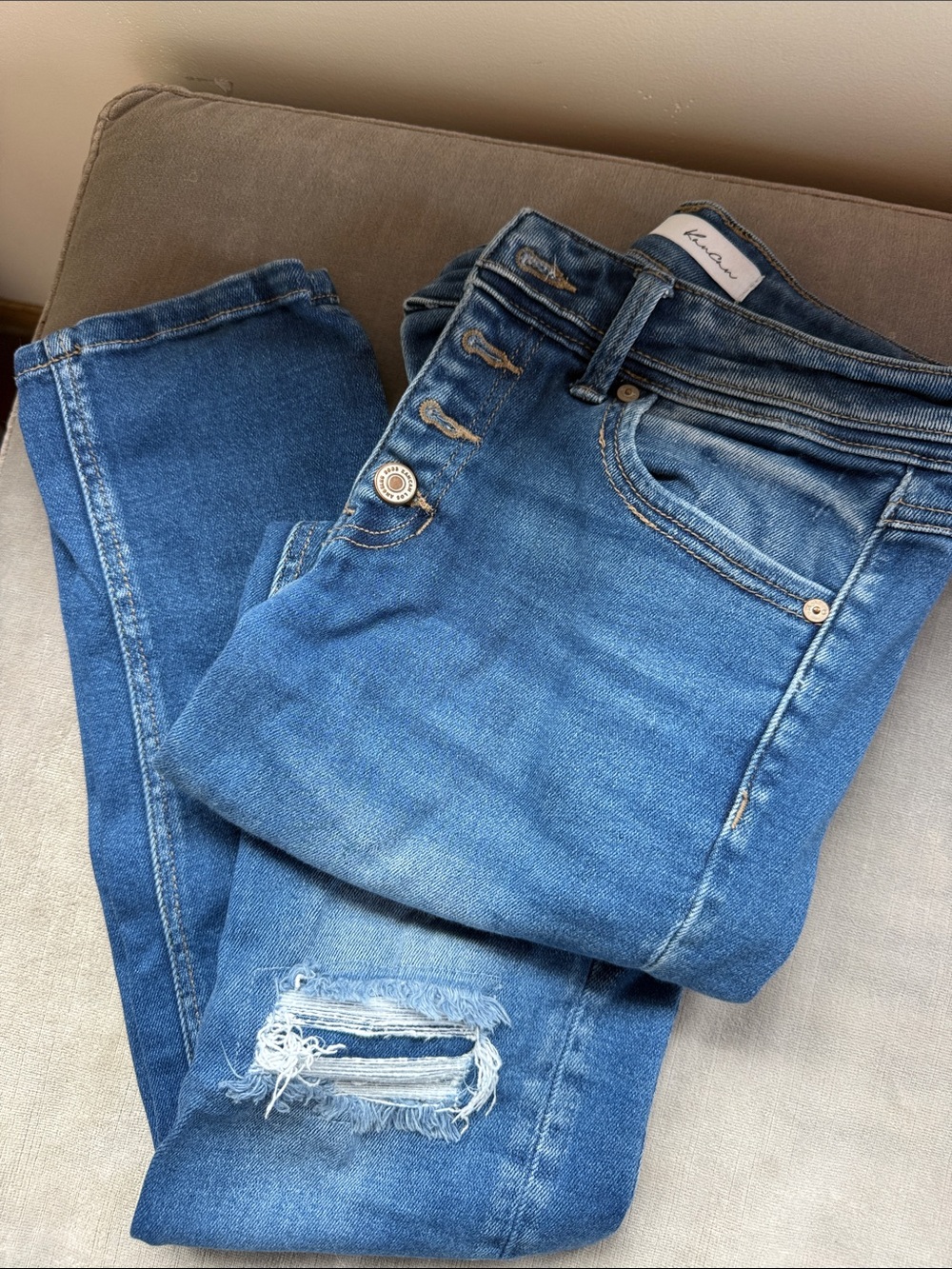 KanCan Medium Blue Distressed Skinny Jeans